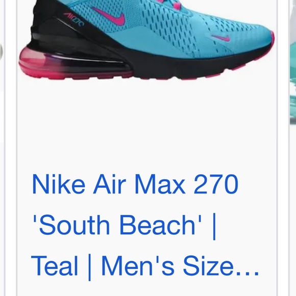 Nike Other - Nike Kids Air Max 270 Sneakers - Teal and Pink